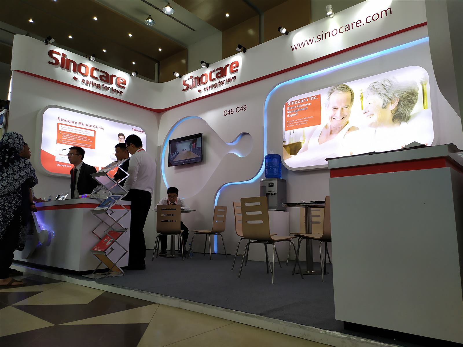 Sinocare healthcare exhibition stand